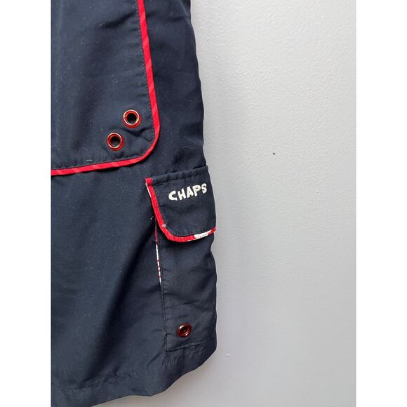 Chaps Swim trunks Men's medium Blue Red Hawaiian Board Shorts Beach Pool - Picture 6 of 8